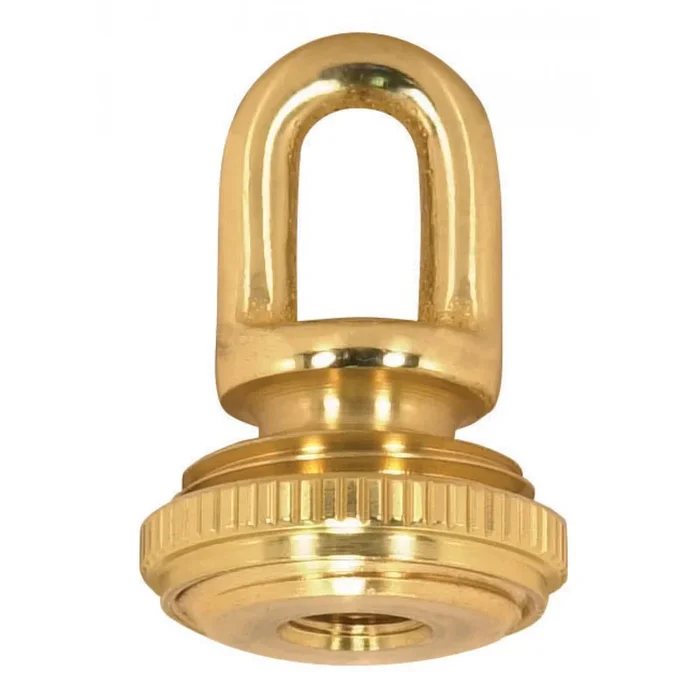 Satco – 90-2295 – 1/8 Ip Screw Collar Loop With Ring – Polished / Lacquered – 902295