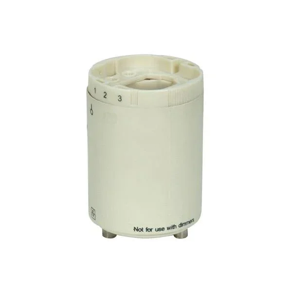 SATCO/NUVO Smooth Phenolic Electronic Self-Ballasted Compact Fluorescent Lamp Holder 120V 60Hz 0.20A 18W G24Q-2/GX24Q-2 2 Inch Height 1-1/2 Inch Width (80-1847)