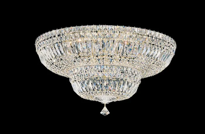Schonbek – 13 Light Flush Mount – Petit Crystal Deluxe – 589240O