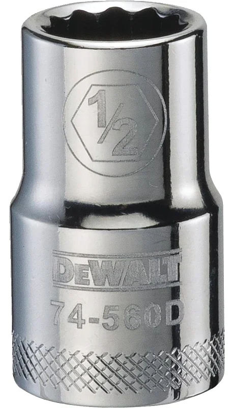 Shallow 12-Point SAE Socket 1/2 Inch Drive by 1/2 Inch Size