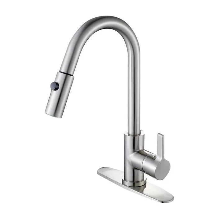 Single Handle Pull – Down Kitchen Faucet in Brushed Nickel – KFLS8788CTL