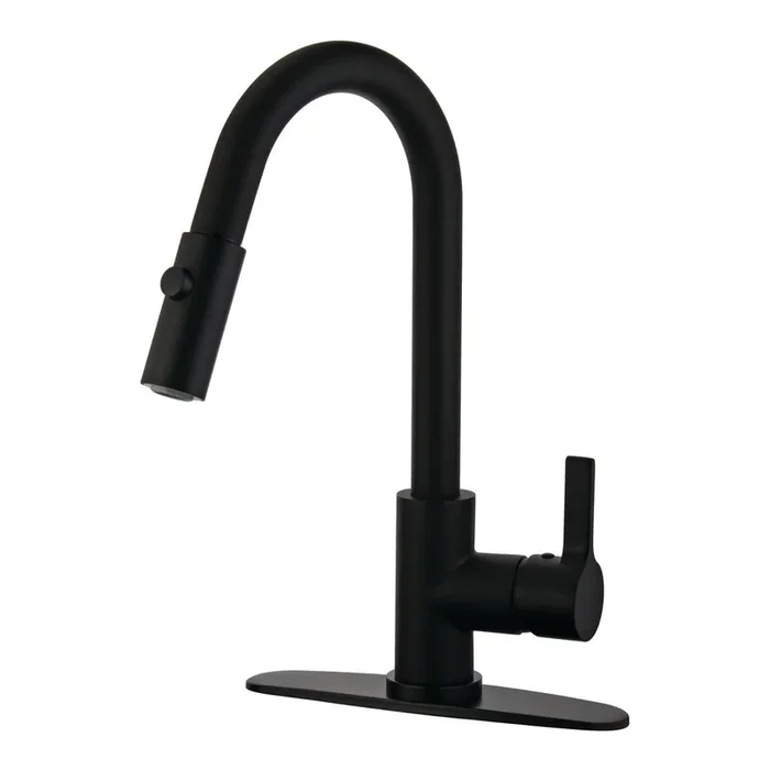 Single Handle Pull – Down Kitchen Faucet in Matte Black – KFLS8780CTL
