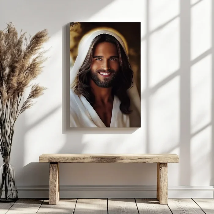 Smiling Jesus Painting Canvas