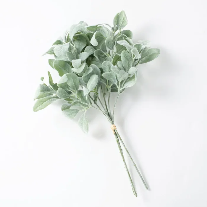 Soft Green Fuzzy Touch Lamb’s Ear Bundle of 3 Stems – 21″