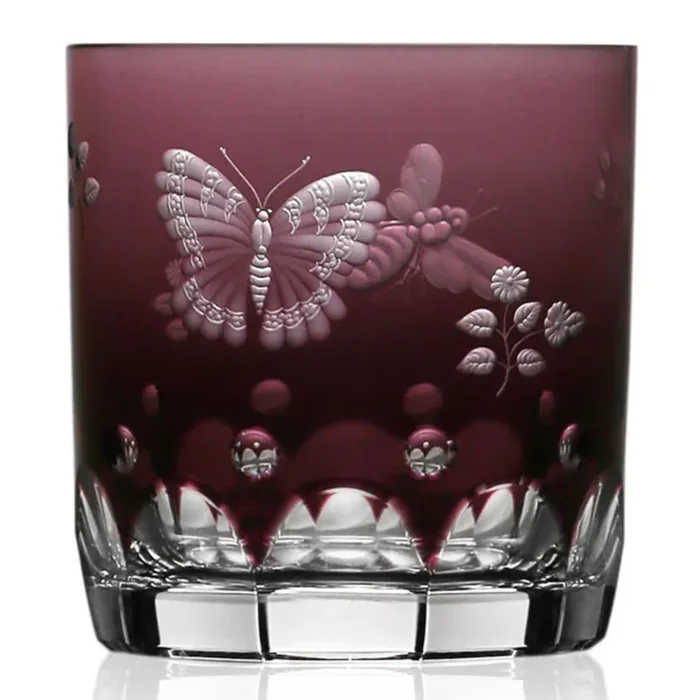 Springtime Amethyst Double Old Fashioned Glass by Varga Crystal