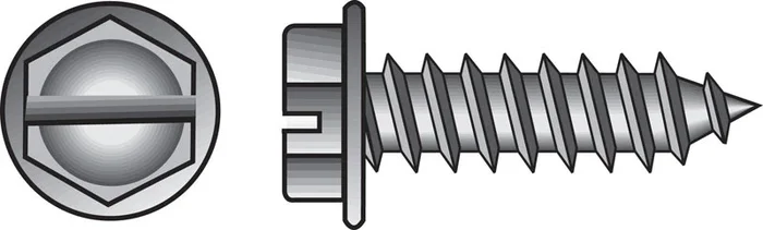 SS SLOTTED HEX SMS 8X1-1/4 100PK