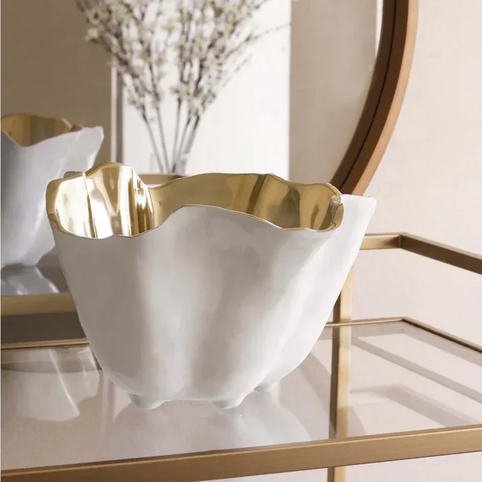 Thanni Ice Bucket – White & Gold by Beatriz Ball