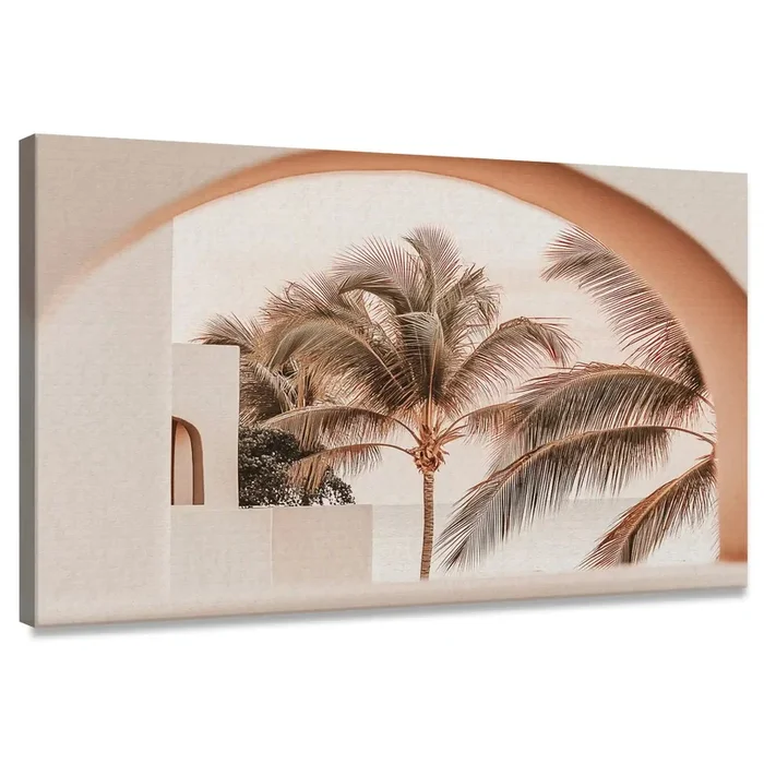 Tropical Palm Archway Canvas Wall Art