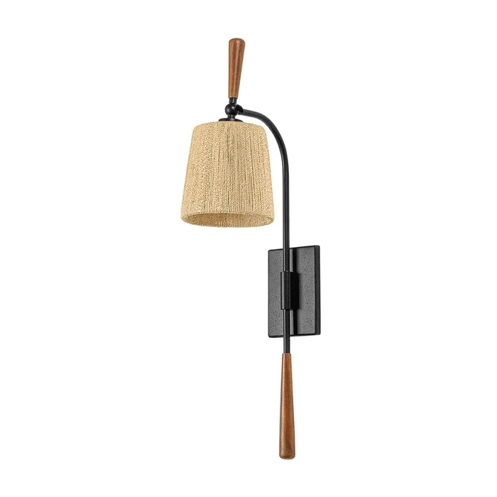 Troy Lighting – B1629-TBK – One Light Wall Sconce – Harlyn – Textured Black – B1629TBK