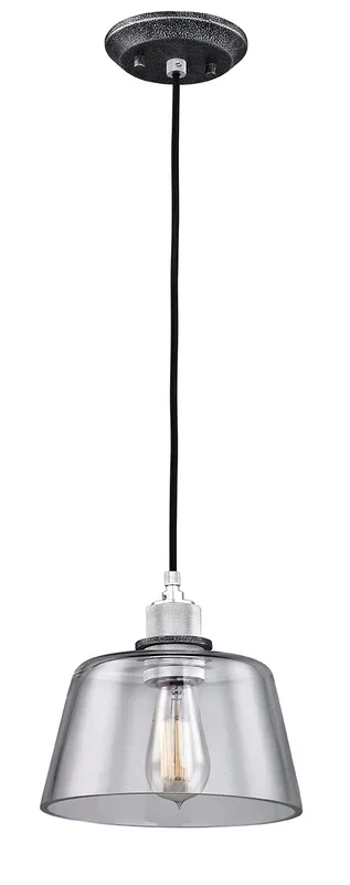 Troy Lighting – F6152-OS/PA – One Light Pendant – Audiophile – Old Silver Polished Aluminum – F6152OSPA