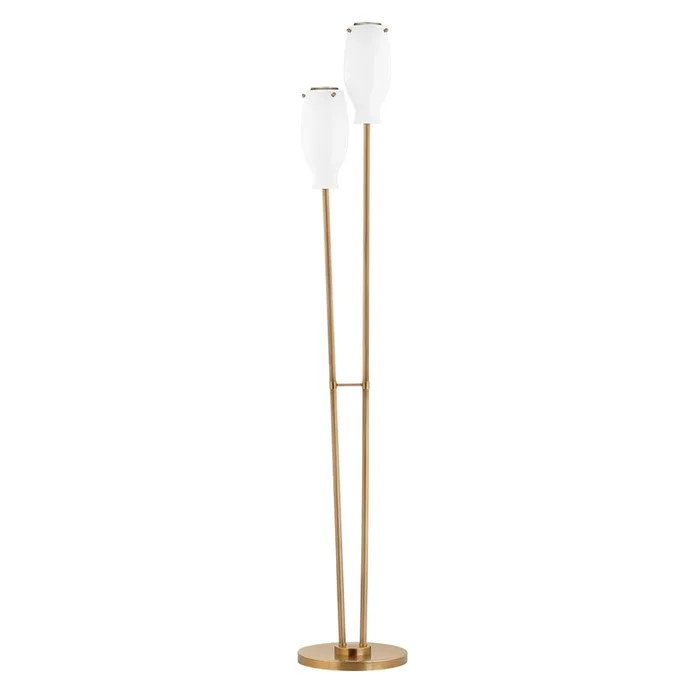 Troy Lighting – PFL1668-PBR – Two Light Floor Lamp – Geyser – Patina Brass – PFL1668PBR