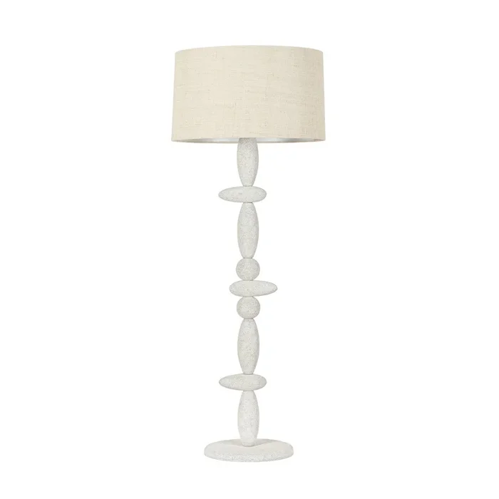 Troy Lighting – PFL5564-VGL/CGL – One Light Floor Lamp – Cullen – Vintage Gold Leaf/Ceramic Gypsum Clay – PFL5564VGLCGL