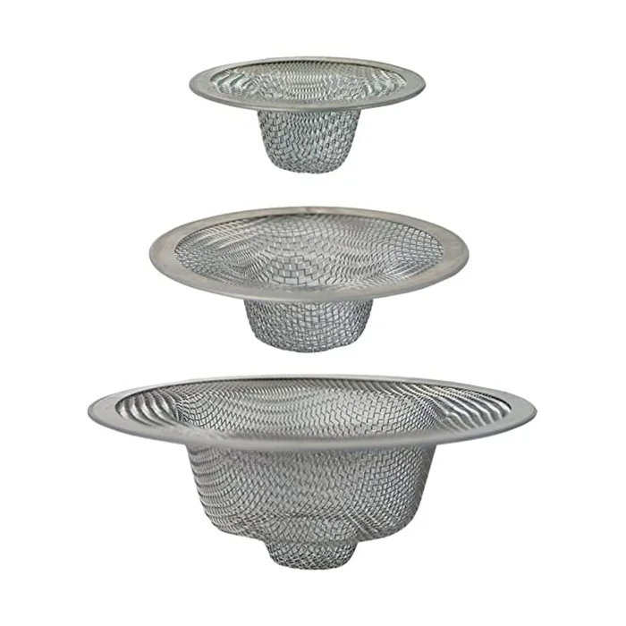 Universal Mesh Sink Strainer, Chrome, 3-Pk.