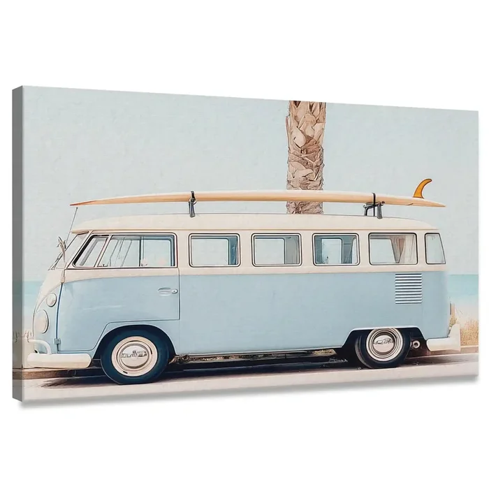 Vintage Surf Van Canvas Wall Art