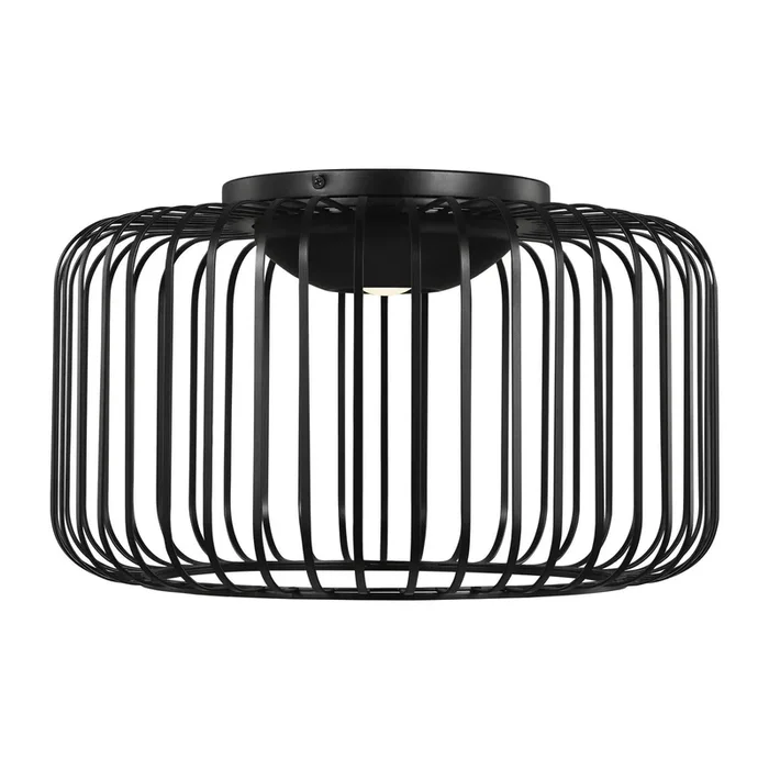 Visual Comfort Modern – 700FMKAI15B-LED930 – LED Flush Mount – Kai – Nightshade Black – 700FMKAI15BLED930