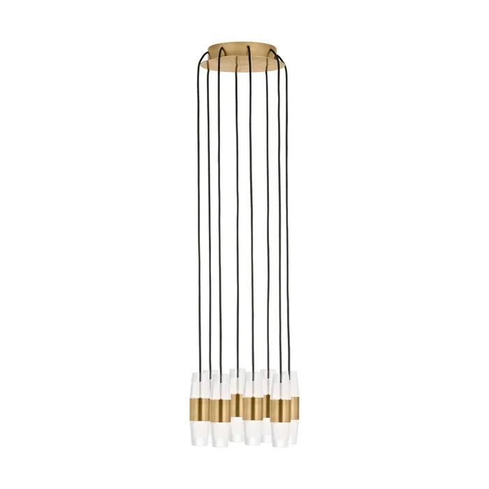 Visual Comfort Modern – SLCH38527NB – LED Chandelier – Lassell – Natural Brass – SLCH38527NB
