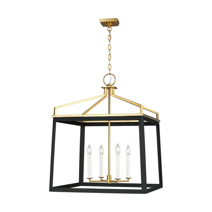 Visual Comfort Studio – Four Light Lantern – Carlow – CC1544MBKBBS
