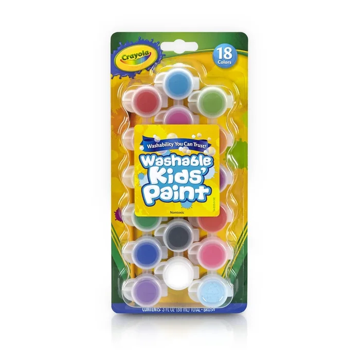 Washable Paint Set, 18 Colors
