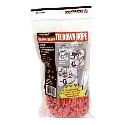 White Tie Down Rope, 7 Thirty-Seconds Inch Diameter by 50 Feet Length