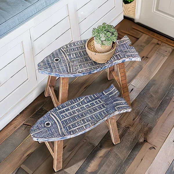 Wooden Fish Stool Risers, Set of 2 – Decor Steals