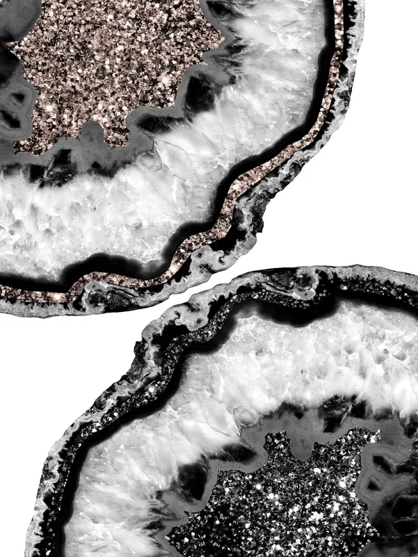 Yin Yang Agate Glitter Glam #1 #gem #decor #art