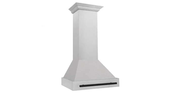 ZLINE KITCHEN AND BATH ZLINE Autograph Edition 30″ Fingerprint Resistant Stainless Steel Range Hood with Matte Black Handle (8654SNZ-30-MB) 8654SNZ30MB