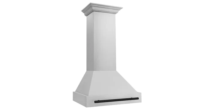 ZLINE KITCHEN AND BATH ZLINE Autograph Edition 30″ Stainless Steel Range Hood with Stainless Steel Shell and Matte Black Handle (8654STZ-30-MB) 8654STZ30MB